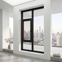 Ventana Insonorizada de Aleación de Aluminio Estilo Francés Profesional HUACAI con Esquinas de Acero Inoxidable con Inyección de Pegamento para Dormitorio o Apartamento