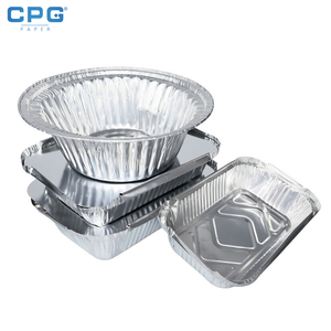 Contenedor de Alimentos de Aluminio Reciclable de 2000 ml, Bandeja de Aluminio para Asar, para Restaurantes y Servicios de Alimentos - Product Image 1