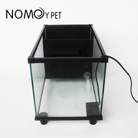 NOMOYPET Aquarium auto-circulant de taille moyenne pour tortues d'eau douce, écosystème sans changement fréquence de l'eau, avec système de filtration