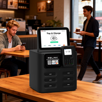 Distributeur automatique de batteries externes Relink 40W à charge rapide, 6 emplacements, Hub de location de batteries externes compatible avec les systèmes de point de vente externes