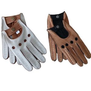 <span class=keywords><strong>Gants</strong></span> de conduite personnalisés en cuir de chèvre, de mouton et de cerf pour hommes et femmes, parfaits pour l'hiver, les occasions décontractées, les fêtes et le sport. - Product Image 1