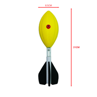 Jouet de combat en mousse PU d'usine BSCI, flèche de fusée en mousse PU, boule de missile en mousse PU luminescente, jouet de sport de plein air
