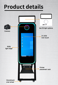 Miroir portable pliable 40 pouces, nouvelle génération, avec écran tactile intelligent, fonction selfie, caméra et imprimante. - Product Image 4