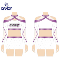 Uniformes pour adolescentes personnalisées Cheerleading violet School Cheer Girl robe uniforme pour femmes avec des couleurs vives