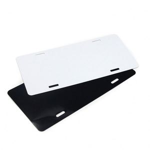 Plaques d'immatriculation de voiture en aluminium sublimé sur mesure, taille personnalisée, États-Unis Canada, 15 x 30 cm, métal blanc - Product Image 1