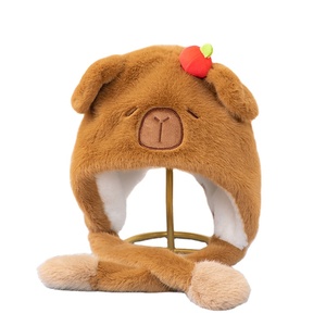 Capybara di chuyển tai mũ tai capibara Kawaii sang trọng Mũ kapibara ngoài trời vui nhéo tai mũ hoạt hình - Product Image 1