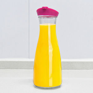 Bouteille en verre 1L avec couvercle blanc Lait brésilien Bouteille de brassage domestique portable Bouteille d'enzymes Ensemble de bouilloire d'eau froide - Product Image 1