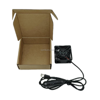 Ventilateur USB silencieux U06S6025T de 60 mm avec contrôleur de vitesse et minuterie, DC 5V/12V, sans balais, pour mini PC/TV Box/DVR/PlayStation