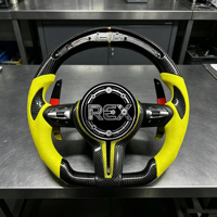 Volant sport en cuir avec LED en fibre de carbone personnalisé pour BMW Série 1 3 5 7 X5 F15 X6 F16 F30 F20