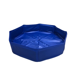 Foldable Dog Pool Hard Plastic Collapsible Pet Bath Tub for Puppy Small Dogs Cats and Kids