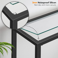 Table console étroite canapé en verre trempé petite Table d'appoint Table d'entrée moderne pour entrée salon couloir chambre