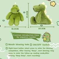 Peluche-Caméra cachée Yeux Mignon Grand Loup Jouets Noms Jouet Pingouin Parlant Lèvres-Synchronisation Interactive Peluche Jouet