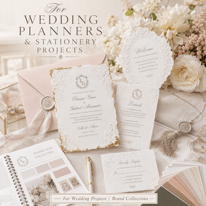 Set di Inviti Matrimoniali Personalizzati in 4 Pezzi con Timeline, RSVP e Carte Codice <span class=keywords><strong>Vestito</strong></span>, Design Elegante in Carta con Stampa - Product Image 1