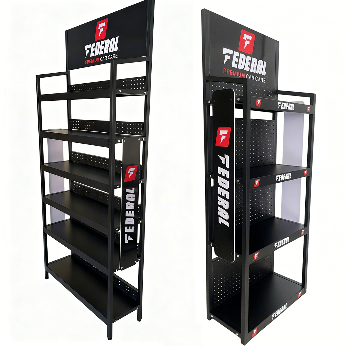 lubricant display stand floor standing with branding