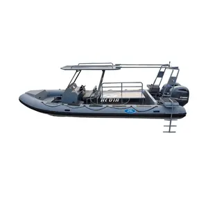 7.6M Rib Boat Lanchas Deportivas Rib Boat Aluminium untuk Scuba Diving Kapal Aluminium 25ft Cabin Cruiser