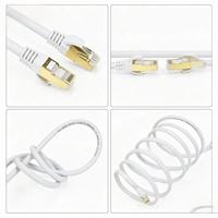 Kabel Jaringan Cat8 Kategori 8 Tembaga Bebas Oksigen Berpelindung Ganda Penggunaan Dalam/Luar Ruangan Sepuluh Gigabit