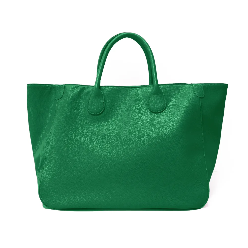 Low MOQ OEM New Arrival vegan leather casual designer messenger tote bag shopping handbag