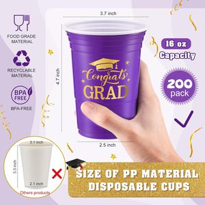 Usine recyclable écologique en gros 16 oz fête d'anniversaire Festival célébration réutilisable en plastique personnalisé stade tasse - Product Image 3