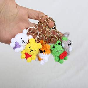 Conception faite à la main tricoté Amigurumi Crochet Capybara pédant poupée mignon crocheté animaux mignon dessin animé Animal poupée pendentif - Product Image 4