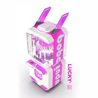 Machine à prix Popoliququ tendance à oreilles de lapin, commerciale, à monnayeur, avec plateau tournant et pince de préhension, direct usine, pour parc d'attractions