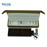1A Enkelzijdige 24-uurs raceklok AC Mini Rode LED-display 4-inch cijfers Metalen behuizing 220V Afstandsbediening Tijdschakelaar