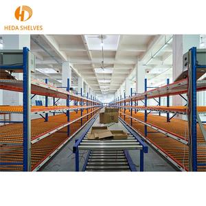 Sistema de almacenamiento de almacén de rodillos de acero FIFO, estantería de gravedad de flujo de cartón automatizado - Product Image 1