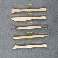 Art Supplies Couteau de sculpture en bois Outil de coupe en argile de 5 pièces