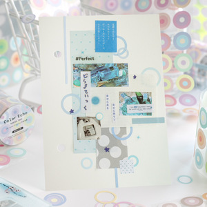 1 rollo de cinta adhesiva de la serie ''Color <span class=keywords><strong>Echo</strong></span>'': elementos decorativos de círculos coloridos para <span class=keywords><strong>Bullet</strong></span> Journal (capa base) - Product Image 3