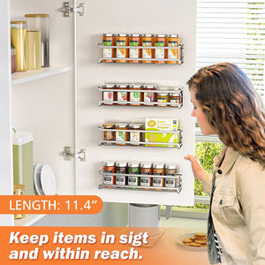 Étagères à épices debout en acier inoxydable pour réfrigérateur, quatre niveaux, résistantes à la chaleur, durables, pour le rangement des épices - Product Image 2