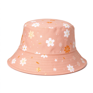 Chapeau Bob Réversible à Imprimé Floral en Polyester et Coton, Protection Solaire, Casquette de Pêcheur 58-60CM, Idéal Plage et Voyage - Product Image 3
