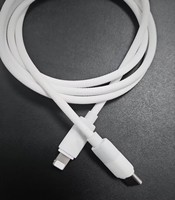 Câble de données durable en nylon tressé blanc de type C vers L PD27w1M pour téléphones mobiles, charge rapide