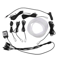 Bande lumineuse LED néon froide de 5 m, bleue, pour l'intérieur de la voiture, éclairage d'ambiance, lampe décorative, accessoires de voiture, style automobile