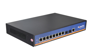 Howevis 8 puertos 10/100/1000M Lite Managed PoE Switch con <span class=keywords><strong>4</strong></span> Gigabit SFP interruptor de <span class=keywords><strong>Internet</strong></span> de alta velocidad Power over Ethernet switch - Product Image 2