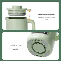Vente chaude, mini-blender automatique de 600 ml, fabricant de lait de soja, multifonction, smoothie, robot culinaire, acier inoxydable, conservation de la chaleur