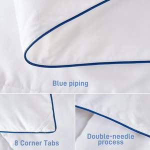 OEKO OCS Kassettensteppung Gänsedaunen- und Federdecke aus 100% Bio-Baumwolle, King-Size, Mittlerer Wärmegrad, Ganzjahres-Bettdecke - Product Image 4