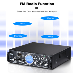   Mini Amplificador de <span class=keywords><strong>Audio</strong></span>, Pantalla Digital, Doble Voltaje, USB, FM, Indicador de Nivel, Compatible con OEM, 2 Canales, para Hogar, Auto, Fábrica, Venta al Por Mayor - Product Image 2
