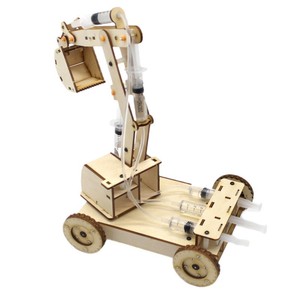 Kit de modelo de excavadora hidráulica de madera para niños, juguete educativo de ciencia STEM, ensamblaje manual, 7-9 años - Product Image 5