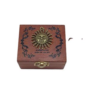 Caja de Música Moderna y Exquisita de Madera con Manivela, Marca HS, Regalo Creativo para Estudiantes, con la Canción 'You Are My <span class=keywords><strong>Sunshine</strong></span>' - Product Image 1