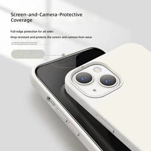 Coque de téléphone en silicone liquide antichoc personnalisable, protection intégrale pour <span class=keywords><strong>iPhone</strong></span> 17 à <span class=keywords><strong>12</strong></span>, série complète, coque arrière mate pour couple - Product Image 4