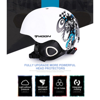 Casque de snowboard, de ski et de skateboard unisexe MOON, très vendu, personnalisable, couleur durable, respirant, avec matériau EPS+PVC