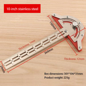 Carré en acier inoxydable pour le travail du bois, <span class=keywords><strong>règle</strong></span> <span class=keywords><strong>de</strong></span> <span class=keywords><strong>bord</strong></span> multifonctionnelle, <span class=keywords><strong>règle</strong></span> <span class=keywords><strong>de</strong></span> marquage d'arc circulaire, <span class=keywords><strong>règle</strong></span> d'angle, outil manuel - Product Image 6