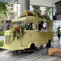 Camion de restauration électrique avec cuisine complète, équipement pour pizzas, burgers, glaces et café - Garantie 1 an, cadre résistant à la rouille
