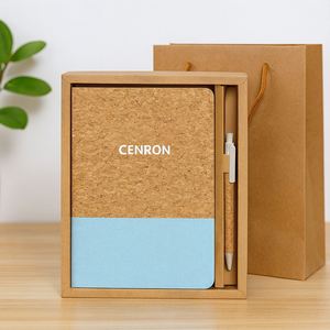 Premium Cork Cover Notebook and Pen Set Eco Friendly Business Gift for Company Branding - Product Image 3