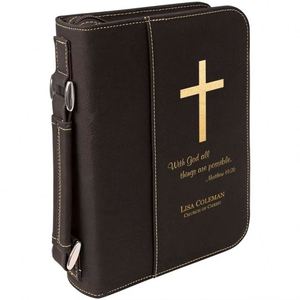 Échantillon gratuit : Housse de protection supérieure pour Bible avec fermeture éclair et poignée, fabriquée en usine - Product Image 1