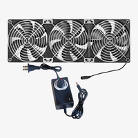 Ventilateur de refroidissement AC Infinity 120 mm à 3 vitesses, alimenté 5 V, pour boîtier de cinéma maison, petit boîtier carré