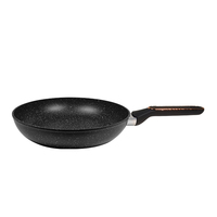 Set peralatan masak antilengket desain klasik dengan panci penggorengan ganda dan penggorengan bulat terbuat dari logam