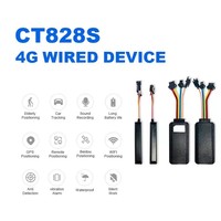 Traceur GPS filaire WiFi 4G+2G pour automobile et moto avec carte SIM, étanche, positionnement en temps réel, autonomie de la batterie <12H