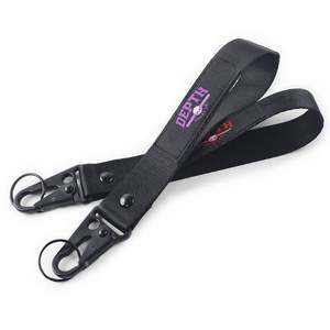 Factory Design Woven Embroidered <b>Patch</b> Short Eagle Hook Keychain Lanyard Motorcycle Wrist Lanyards With Logo Custom - Product Image 4