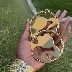 Pendientes Hipoalergénicos Antideslustre de Acero Inoxidable 316L con Baño de Oro PVD de 18k y 14k, Joyería Fina de Diseño para Mujer - Product Image 1