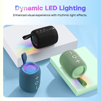 Speaker Portabel Tribit StormBox Mini+ dengan Lampu LED RGB Mini, Tahan Air IPX7 untuk Pesta Luar Ruangan dan Penggunaan di Rumah